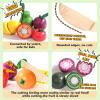 Fajiabao Wooden Play Food for Kids Kitchen Montessori Toys for Toddlers 1-3 Pretend Play Cutting Fruit Fine Motor Skills Educational Toys Birthday Gift for Girls Boys 2 3 4 Year Old view 2