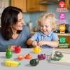 Fajiabao Wooden Play Food for Kids Kitchen Montessori Toys for Toddlers 1-3 Pretend Play Cutting Fruit Fine Motor Skills Educational Toys Birthday Gift for Girls Boys 2 3 4 Year Old view 3