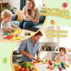 Fajiabao Wooden Play Food for Kids Kitchen Montessori Toys for Toddlers 1-3 Pretend Play Cutting Fruit Fine Motor Skills Educational Toys Birthday Gift for Girls Boys 2 3 4 Year Old view 4