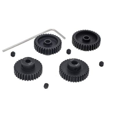 4pcs 48P Pinion Gear 3.175mm Set Hardened 32T 33T 34T 35T 48DP Pitch Gears RC Upgrade Part with Screwdriver