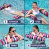 Aqua Original 4-in-1 Monterey Hammock XL Pool Float & Hammock - Multi-Purpose, Inflatable Pool Floats for Adults - Patented Thick, Non-Stick PVC Material  Navy/Burgundy Stripe view 3