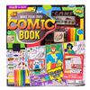 Made By Me Make Your Own Comic Book Storytelling Kit for Kids, 15-Page, Hardcover, How-to Draw Instructional Guide, Comic Inspired Stickers & Stamp, Holographic Stickers, 5 Vibrant Markers view 2