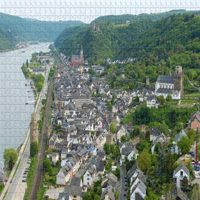 Umsufa Oberwesel Germany Jigsaw Puzzle for Adults 1000 Piece Wooden Travel Gift Souvenir