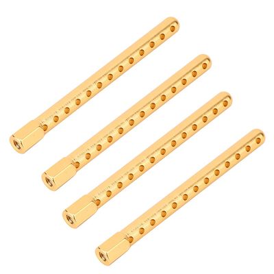 4pcs Car Body Post Mounts, Aluminum Alloy Car Shell Column Compatible with 94102/94122 / 94103/94123 1/10 Car Model (Gold) Car Model Accessory 1/10 Body Post