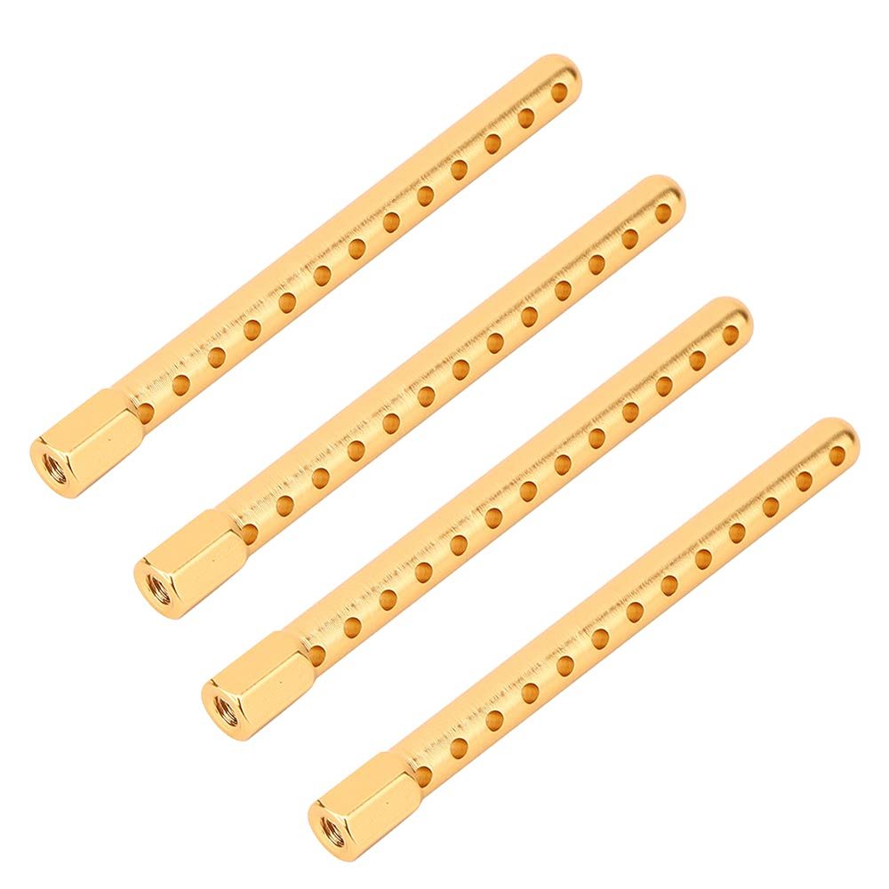 4pcs Car Body Post Mounts, Aluminum Alloy Car Shell Column Compatible with 94102/94122 / 94103/94123 1/10 Car Model (Gold) Car Model Accessory 1/10 Body Post