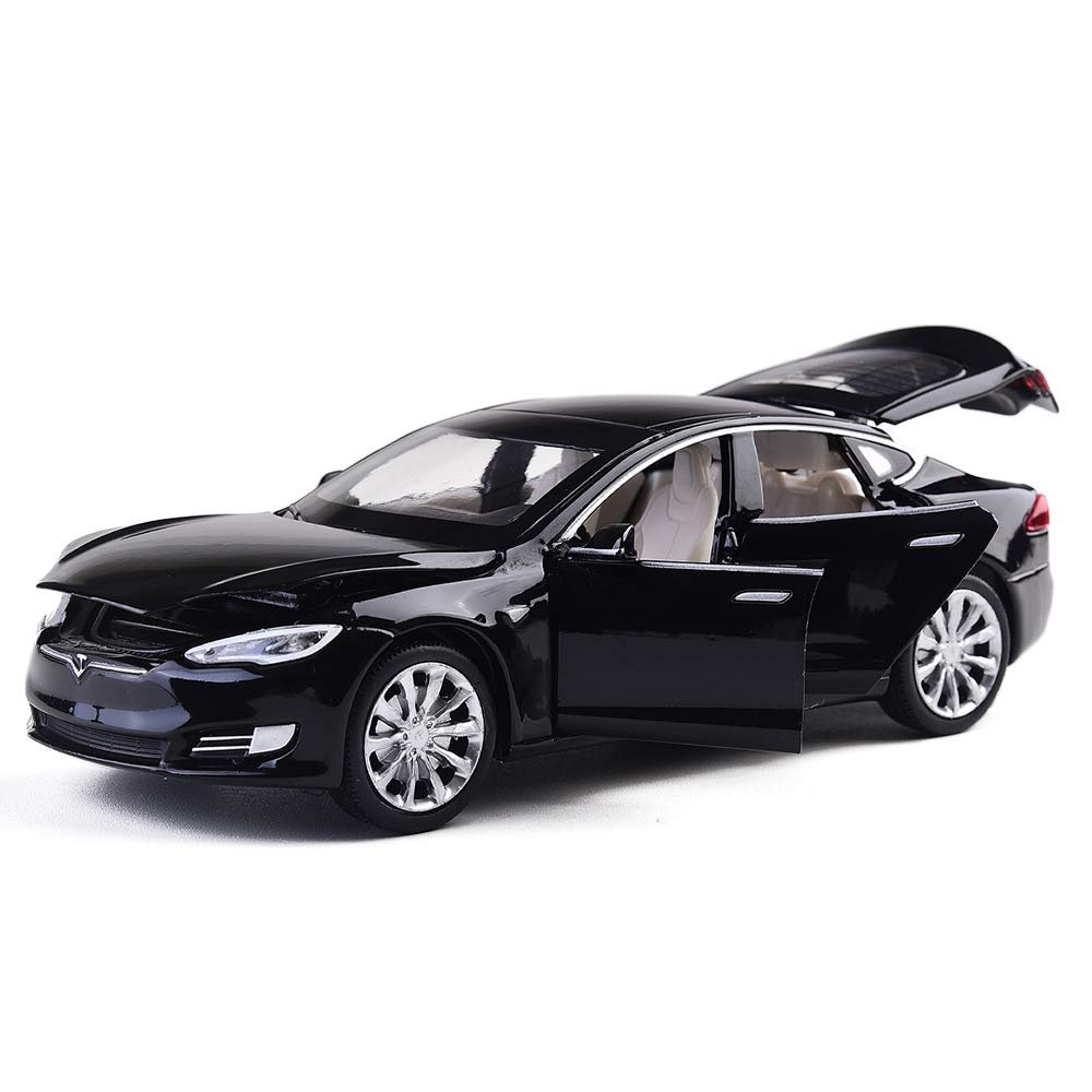 gidoyi Toy Car Model S Alloy Model Cars Pull Back Vehicles 1/32 Scale Car Toys for Toddlers Kids (Black)