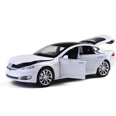 gidoyi Toy Car Model S Alloy Model Cars Pull Back Vehicles 1/32 Scale Car Toys for Toddlers Kids (White)
