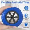 AFUNX Remote Control Car, RC Stunt Cars Double Sided 360 Rolling Rotating Rotation, Rechargeable Car Toy for 6 7 8-12 Year Old Boy Kids Birthday Xmas Gift, Blue view 3