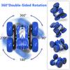 AFUNX Remote Control Car, RC Stunt Cars Double Sided 360 Rolling Rotating Rotation, Rechargeable Car Toy for 6 7 8-12 Year Old Boy Kids Birthday Xmas Gift, Blue view 4