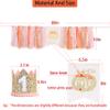 Pumpkin Banner for 1st Birthday - Highchair Banner for First Birthday Theme Decoration, Cake Smash Photo Prop, Pumpkin crown hat, Fabric Rag Garland Banner. view 2