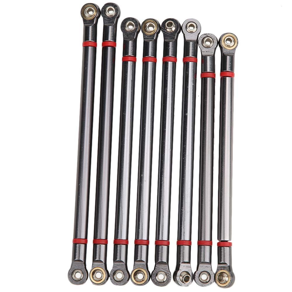 Dilwe RC Link Rod RC Car Parts, 313MM Wheelbase Link Rod RC Upgrade Accessory Compatible with SCX10 90046 90047 D90 1/10 RC Car RC Car Replacement Parts