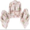 Dollhouse Furniture Set 3 Pcs 1:12 Dollhouse Miniature Wooden Sofa Cushions Armchair Pillow Kit Dolls House Furniture Couch with 1 Pc Dollhouse Teatable Coffee Table view 2