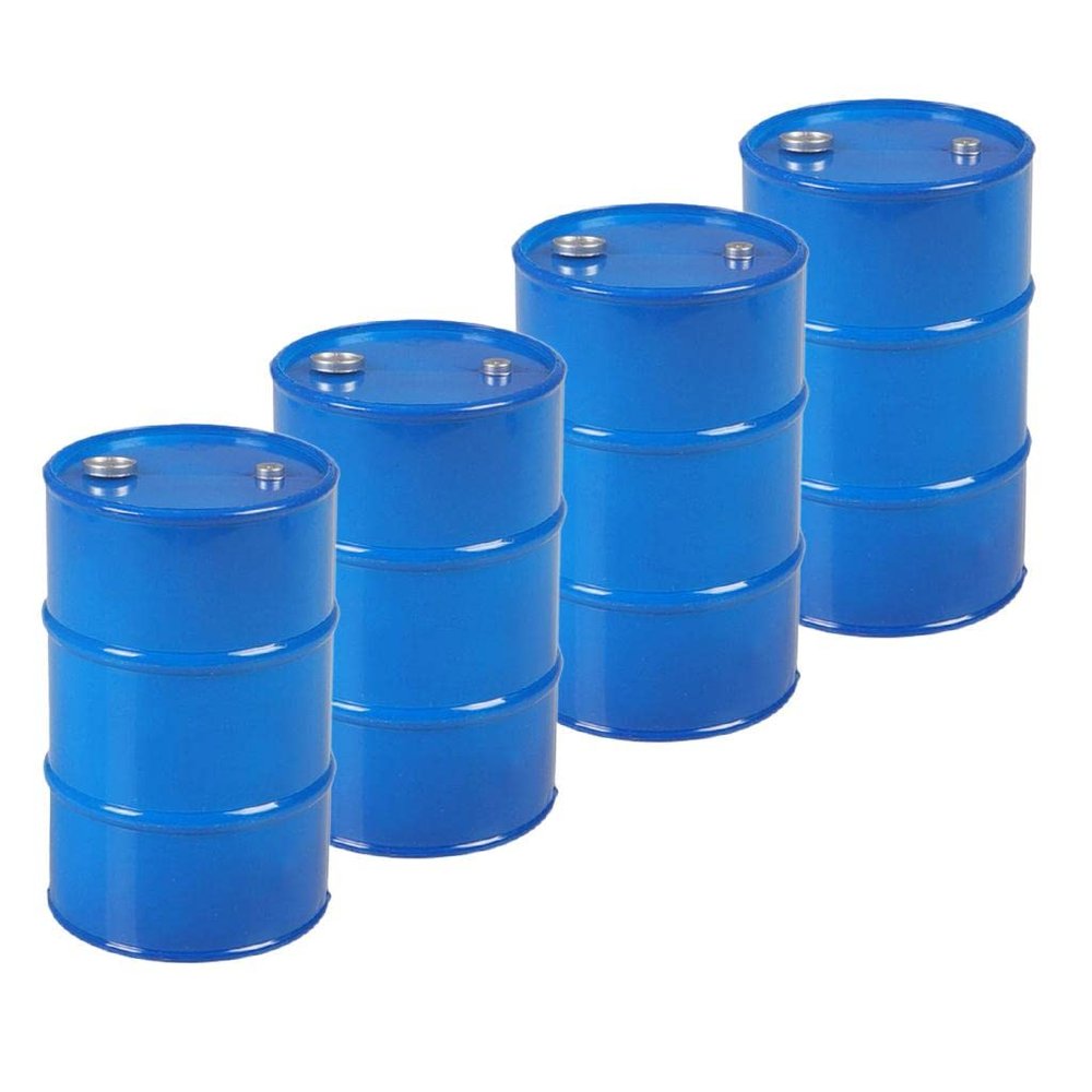 Lots 4 Simulation Oil Barrel :10 RC Crawler Car Ornaments Toys DIY Blue