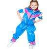 80s Blue Shell Suit Girl's Costume Large 7-8 view 1