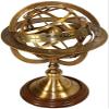 Brass Antique Finish Armillary Celestial Globe with Zodiac Engravings view 1