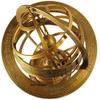 Brass Antique Finish Armillary Celestial Globe with Zodiac Engravings view 3