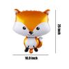 HORUIUS Fox Balloons Fox Shaped Foil Mylar Balloons for Woodland Animals Theme Birthday Party Supplies Decorations 25 Inchs 5PCS view 2