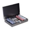 Bey-Berk Dylan 200-Chip Carbon Fiber Poker Set, 11.5g Clay Composite Chips with Cards and Dice in Wooden Case view 1