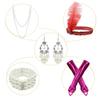 1920's Sequins Flapper Dress Children's Day Gift Party Halloween Costumes for Girls Accessories Set (Large, Style 1 Rose Red) view 2