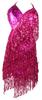 1920's Sequins Flapper Dress Children's Day Gift Party Halloween Costumes for Girls Accessories Set (Large, Style 1 Rose Red) view 3