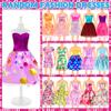 82 Pack Doll Clothes and Accessories - 2 Princess Dresses 1 Evening Dresses 5 Fashion Dresses 2 Tops 2 Pants 2 Bikini Swimsuits 20 Shoes 48 Accessories Size Suit for 11.5" Dolls for Ages 6 7 8 9 10 view 3