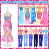 82 Pack Doll Clothes and Accessories - 2 Princess Dresses 1 Evening Dresses 5 Fashion Dresses 2 Tops 2 Pants 2 Bikini Swimsuits 20 Shoes 48 Accessories Size Suit for 11.5" Dolls for Ages 6 7 8 9 10 view 4