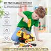 FLY2SKY 7 in 1 Take Apart Toys with Electric Drill Take Apart Truck Toys Construction Set DIY Engineering Building Toy Push Go STEM Toy Gift for Boys Toys Ages 4-7 Years Old view 3