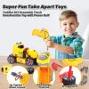 FLY2SKY 7 in 1 Take Apart Toys with Electric Drill Take Apart Truck Toys Construction Set DIY Engineering Building Toy Push Go STEM Toy Gift for Boys Toys Ages 4-7 Years Old view 4