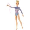 Barbie Rhythmic Gymnast Blonde Doll (12-in/30.40-cm) with Colorful Metallic Leotard, 2 Clubs & Ribbon Accessory, Great Gift for Ages 3 Years Old & Up view 3