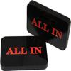 Lot of 4 pcs Acrylic All in Button Casino Quality Plaque Dealer Button Large Black view 1