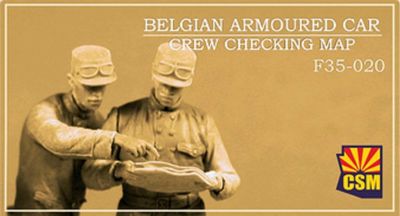 Copper State Model 1/35 Belgian Army Armored Car Crew Map View Resin Kit COPF35020