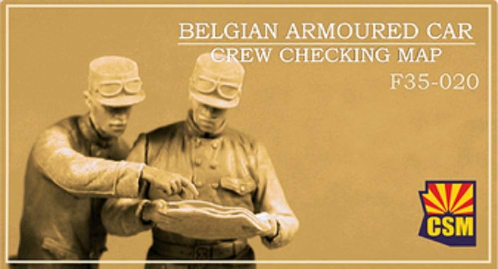 Copper State Model 1/35 Belgian Army Armored Car Crew Map View Resin Kit COPF35020