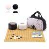 SongYun Portable Go Game Set Reversible 19x19 / 13x13 Faux Leather Foldable Game Board with Single Convex Ceramic Stone 361pcs and Plastic Go Bowls, 2 Players Board Game view 2
