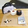SongYun Portable Go Game Set Reversible 19x19 / 13x13 Faux Leather Foldable Game Board with Single Convex Ceramic Stone 361pcs and Plastic Go Bowls, 2 Players Board Game view 3