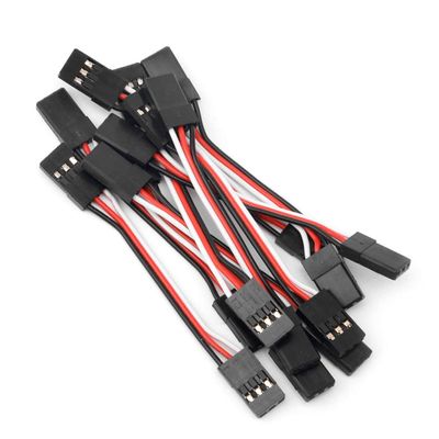 angwang Jr Plug Servo Extension Wire Male to Male,10pcs 5cm Male to Male Quadcopter Extension Servo Lead Futaba JR Wire Cable New