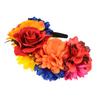 Vividsun Rose Flower Crown Day of The Dead Floral Crown (red orange blue) view 3