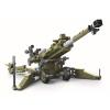 General Jim's US Army 155mm Howitzer Building Set  258 Pieces  WWII Korea Vietnam Artillery Model  Army Green with Camouflage  Includes 2 Soldier Figures  Rotating Turret  Compatible Bricks view 4