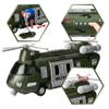 JOYIN Military Vehicles Toy Set of Friction Powered Transport Helicopter and Military Truck with Light and Sound Siren and Army Men Soldier Action Figures for Kids, Presents for Kids view 3