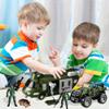 JOYIN Military Vehicles Toy Set of Friction Powered Transport Helicopter and Military Truck with Light and Sound Siren and Army Men Soldier Action Figures for Kids, Presents for Kids view 4
