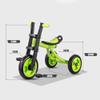 Balance Bike, Baby Tricycle with Non-Air Eva Wheels Simple Baby Bike Steel Frame Baby Walker Balance Bike,Green view 2