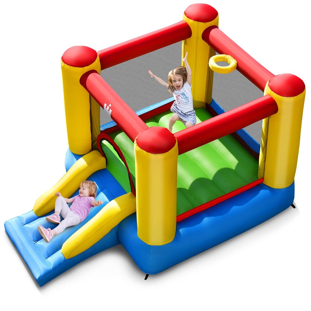 BOUNTECH Inflatable Bounce House, Bouncy House for Kids 3-6 Indoor Outdoor Family with Heavy Duty Jumping Area, Slide, Mini Bounce House for Toddler Boys Girls Birthday Backyard Party Gifts