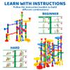 JOYIN 207Pcs Glowing Marble Run, Construction Building Blocks Toys with 5 Glow in The Dark, STEM Toy for Boys and Girls, Educational Toy, Birthday Gifts, Easter Basket Stuffers view 3