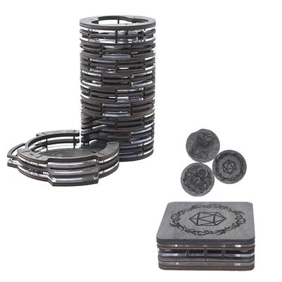 19366264 Gray Dice Storage Box x1 Dice Tower x1 Removable Inserts x1