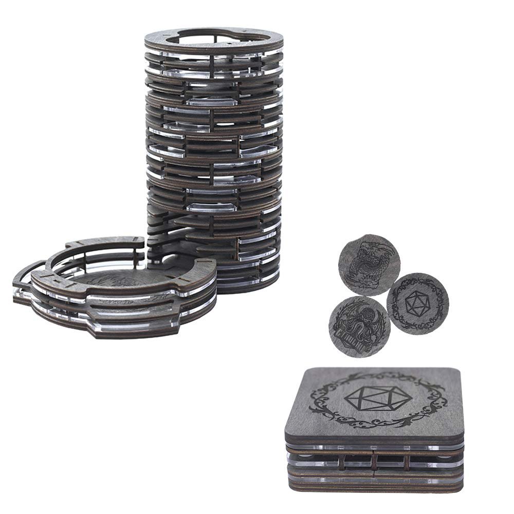 19366264 Gray Dice Storage Box x1 Dice Tower x1 Removable Inserts x1