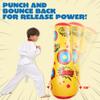 2 Pack Inflatable Bopper, 47 Inches Kids Punching Bag with Bounce-Back Action, Inflatable Punching Bag for Kids Presents view 2