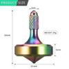 CHEETOP Exquisite Metal Spinning Top, Nicely Machined Stainless Steel Desk Toy, Perfect Balance Spin Time for Over 8 Mins, Waste Time Efficiently, Easy to Work (Medium Diameter 25mm, Iridescent) view 2