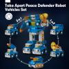 hahaland Toys for 5 Year Old Boy Birthday Gift, Stem Boys Toys 6 Year Old Boy Gifts, 5 in 1 Building Take Apart Trucks Transform to Robot Kids Ages 5-8, Montessori Creative Educational Drill Screw Set view 2