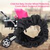 4Pcs Baby Stroller Wheel Cover, Infant Pram Stroller Wheel Protection Covers Black Dust Tire Cover(L) view 4