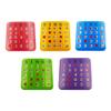Yuanhe Shutter Slide Bingo Cards - 5 Pack Multi Color Extra Thick Stitched, Easy Read with Finger-Tip Sliding Windows view 2