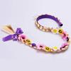 Cmiko Princess Rapunzel Wig 22 Inch Long Hair Headbands Costume Accessories with Tiara Flowers Garland for Girls Dress Up Birthday Party view 3
